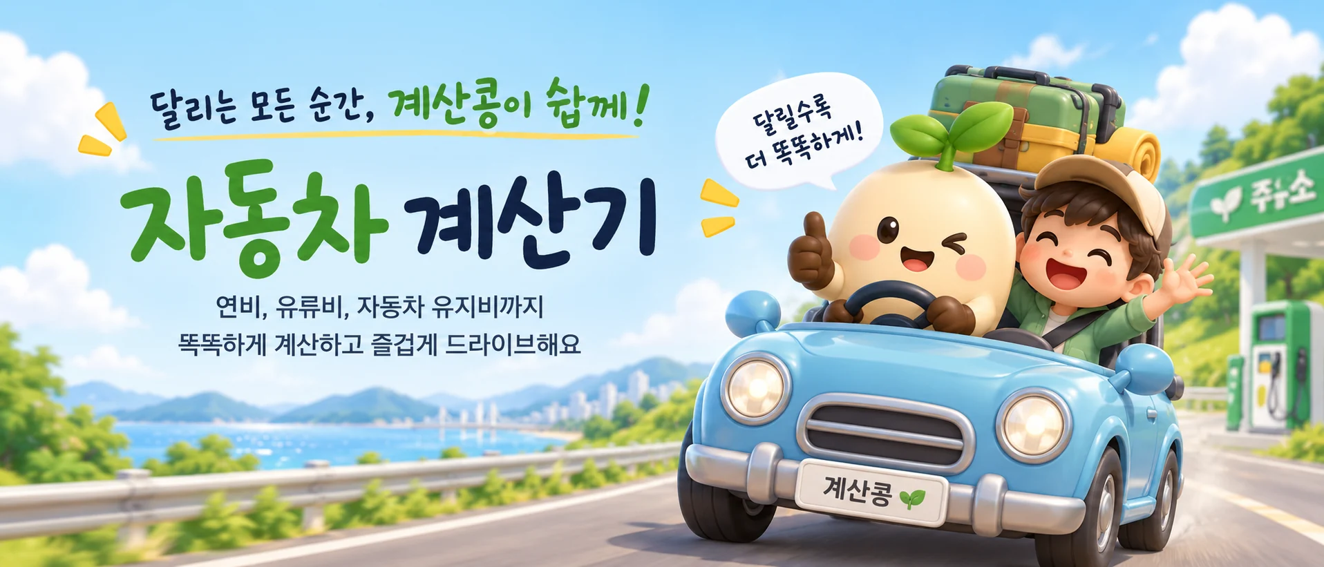 자동차 계산기 상단 배경 이미지