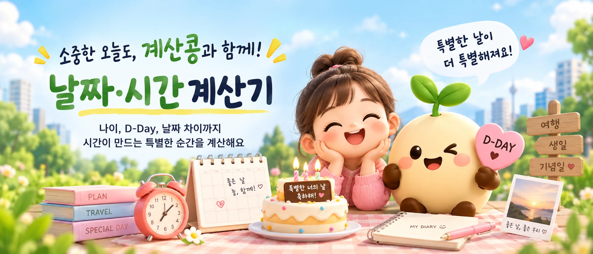 날짜 시간 계산기 상단 배경 이미지