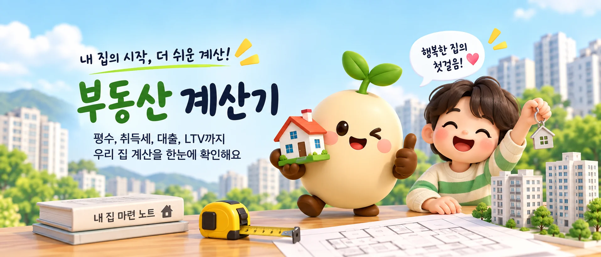 부동산 계산기 상단 배경