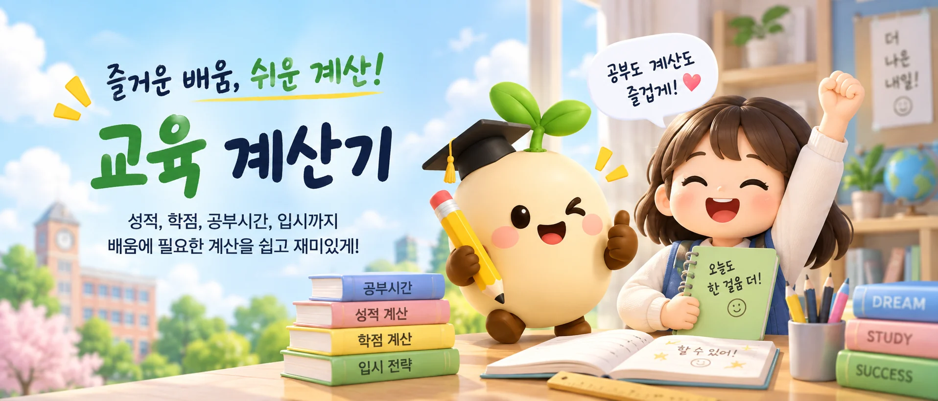교육 계산기 상단 배경 이미지